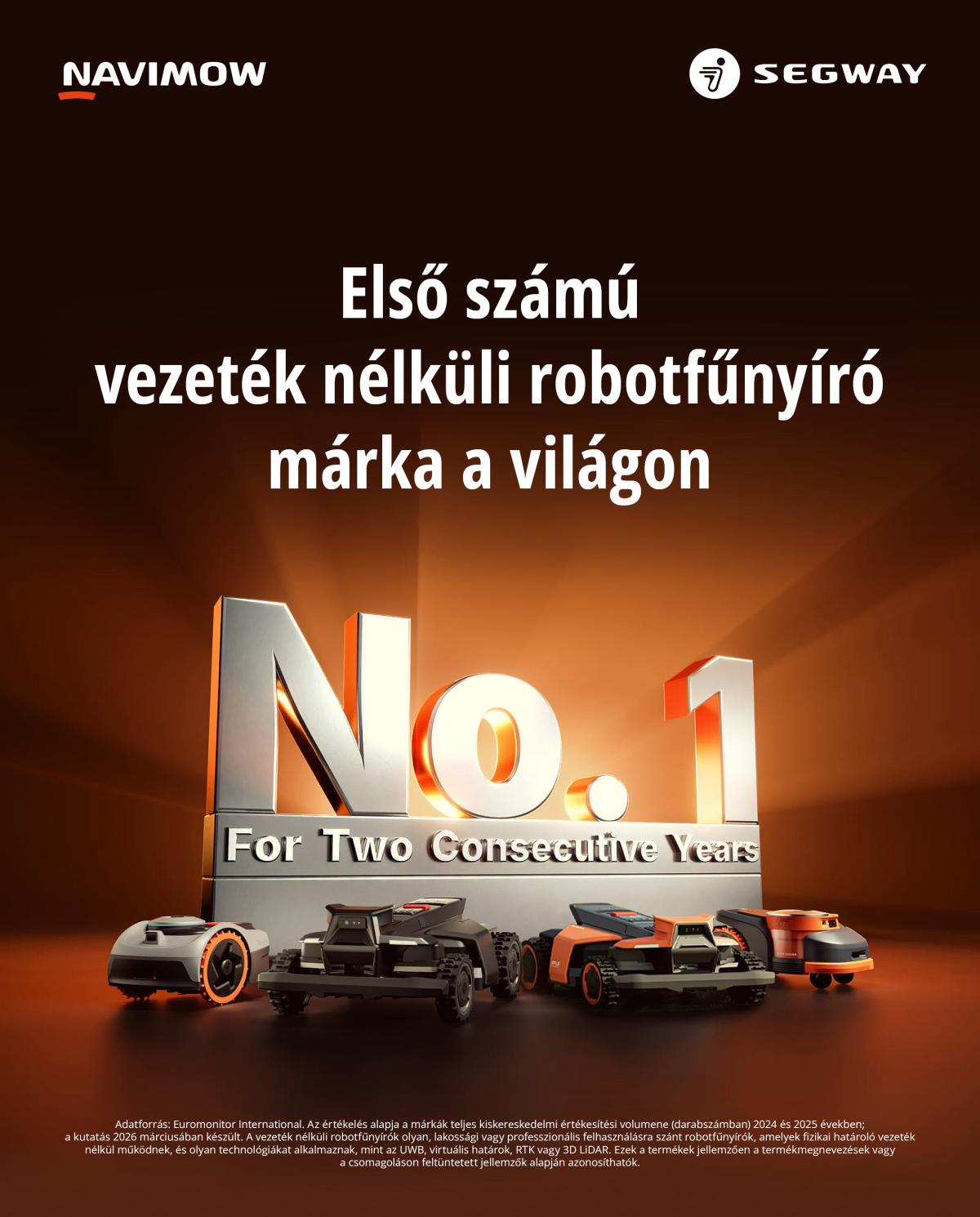 Hivatalos: a világ #1 vezeték nélküli robotfűnyíró márkája  immár két éve!