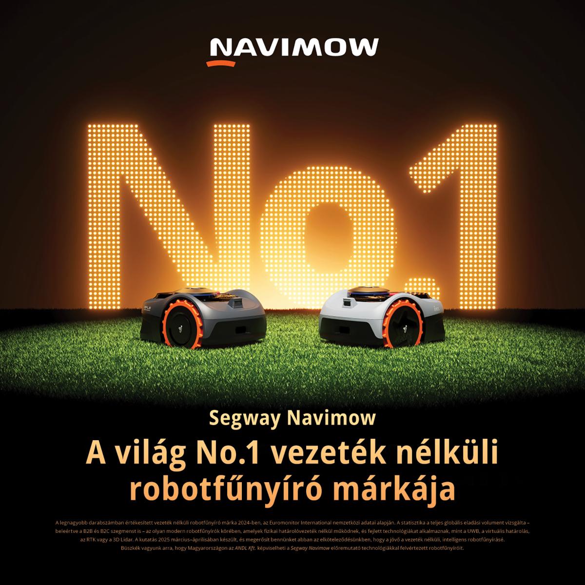 Segway Navimow: a világ No.1 vezeték nélküli robotfűnyíró márkája.